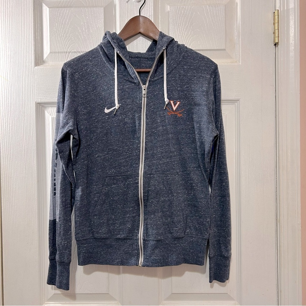NIKE Virginia Cavaliers Full Zip Jacket Women's Blue Size Medium
